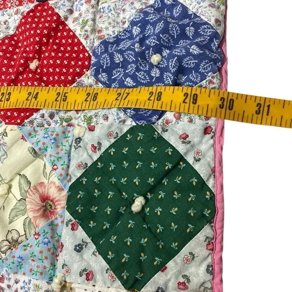Multicolor Patchwork Small Quilt Doll Baby
